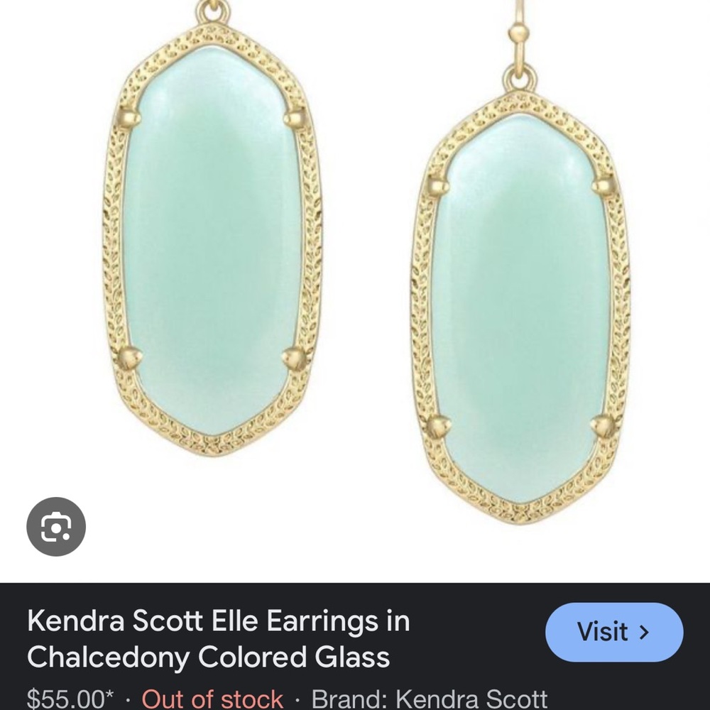 Kendra Scott Gold and Chalcedony Earrings